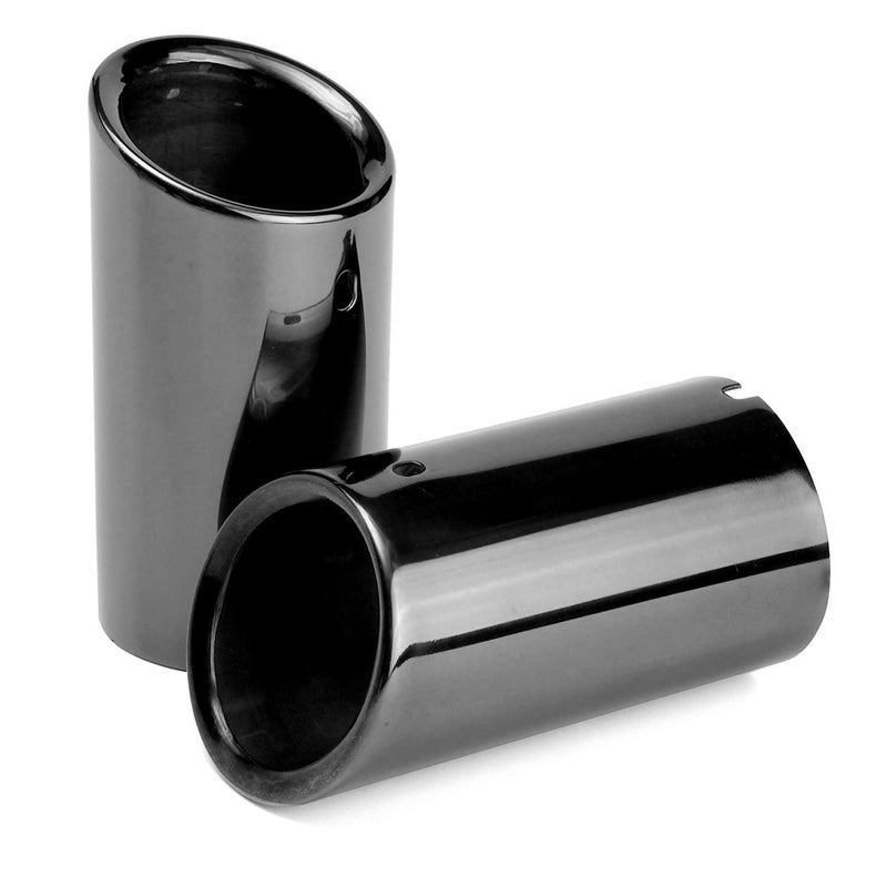 Dsycar Stainless Steel Exhaust Tip Pair, Compatible with Audi Q5/A4/A4L/A3, Compatible with VW CC 2012-2015/ Passat 1.8T 2.0T 2011-2015 / Tiguan 2011-2015 (Black) - Image 1